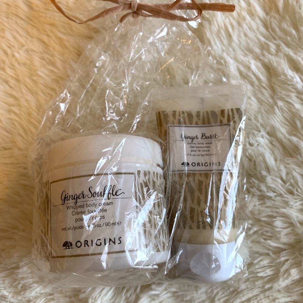 Origins ginger body wash and cream bundle💯✔️✨